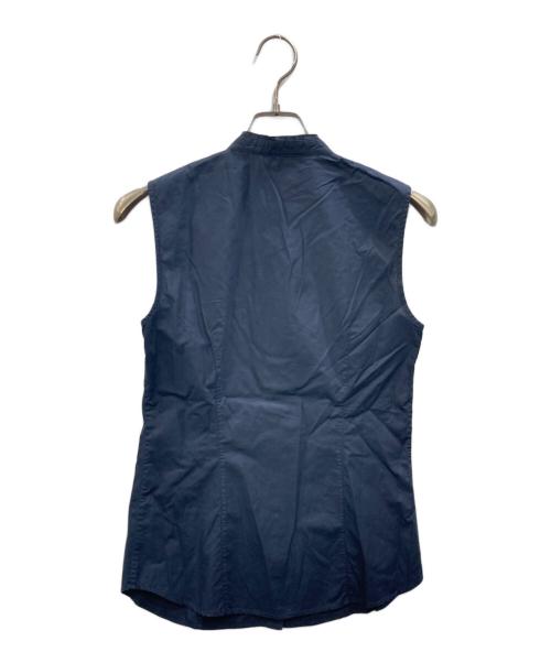 JIL SANDER（ジルサンダー）JIL SANDER (ジルサンダー) ノースリーブシャツ ネイビー サイズ:36の古着・服飾アイテム