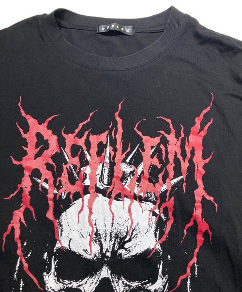 REFLEM（レフレム）REFLEM (レフレム) レイヤードチェックL/S TEE ブラック×レッド サイズ:FREEの古着・服飾アイテム