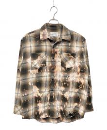 RAFU（ラフ）の古着「Bleached Dameged Shirt」｜カーキ