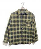 BIG MIKEビックマイク）の古着「オンブレチェックネルシャツ」｜グリーン