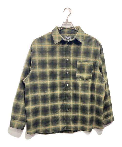 BIG MIKE（ビックマイク）BIG MIKE (ビックマイク) オンブレチェックネルシャツ グリーン サイズ:Mの古着・服飾アイテム