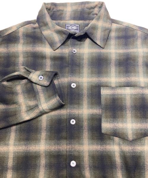 BIG MIKE（ビックマイク）BIG MIKE (ビックマイク) オンブレチェックネルシャツ グリーン サイズ:Mの古着・服飾アイテム