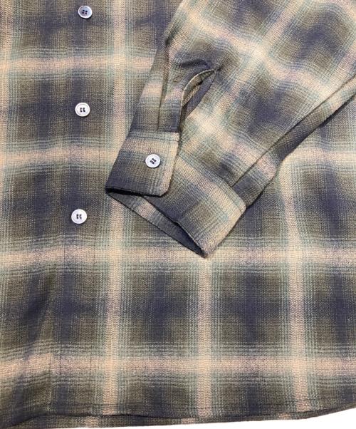 BIG MIKE（ビックマイク）BIG MIKE (ビックマイク) オンブレチェックネルシャツ グリーン サイズ:Mの古着・服飾アイテム