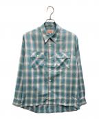 BIG MIKEビックマイク）の古着「OMBRE CHECK L/S SHIRT」｜ブルー