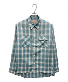 BIG MIKE（ビックマイク）の古着「OMBRE CHECK L/S SHIRT」｜ブルー
