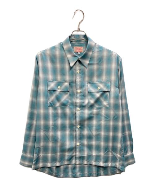 BIG MIKE（ビックマイク）BIG MIKE (ビックマイク) OMBRE CHECK L/S SHIRT ブルー サイズ:Mの古着・服飾アイテム