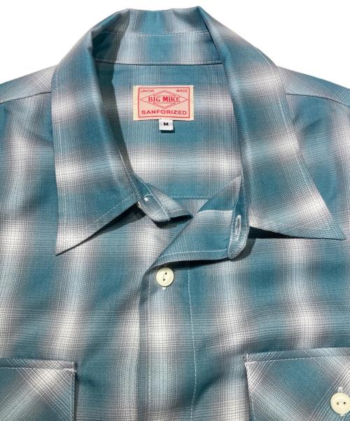 BIG MIKE（ビックマイク）BIG MIKE (ビックマイク) OMBRE CHECK L/S SHIRT ブルー サイズ:Mの古着・服飾アイテム