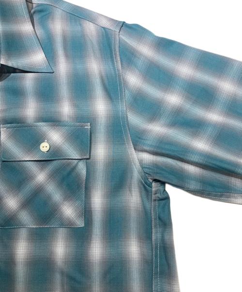 BIG MIKE（ビックマイク）BIG MIKE (ビックマイク) OMBRE CHECK L/S SHIRT ブルー サイズ:Mの古着・服飾アイテム