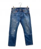LEVI'S×JOURNAL STANDARDリーバイス×ジャーナルスタンダード）の古着「別注 501 ペイント加工 デニムパンツ」｜インディゴ