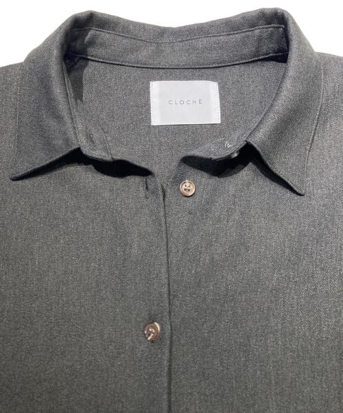 CLOCHE（クロシェ）CLOCHE (クロシェ) ボリュームスリーブブラウス グレー サイズ:02の古着・服飾アイテム
