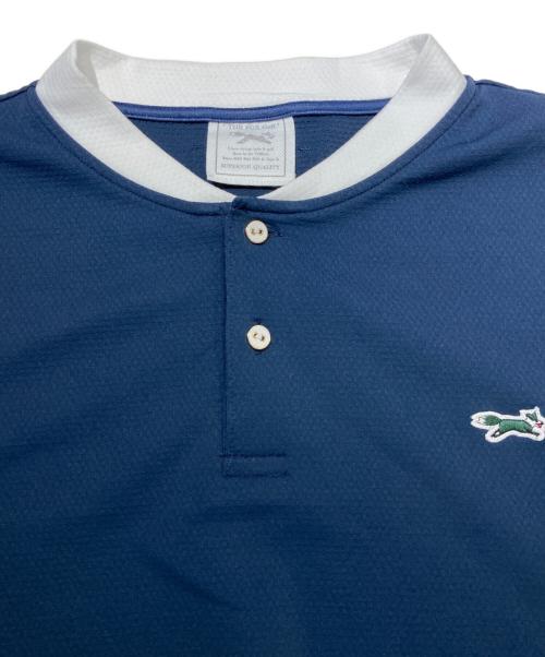 IZREEL（イズリール）IZREEL (イズリール) THE FOX GOLF スタンドカラーポロシャ ネイビー サイズ:XXLの古着・服飾アイテム