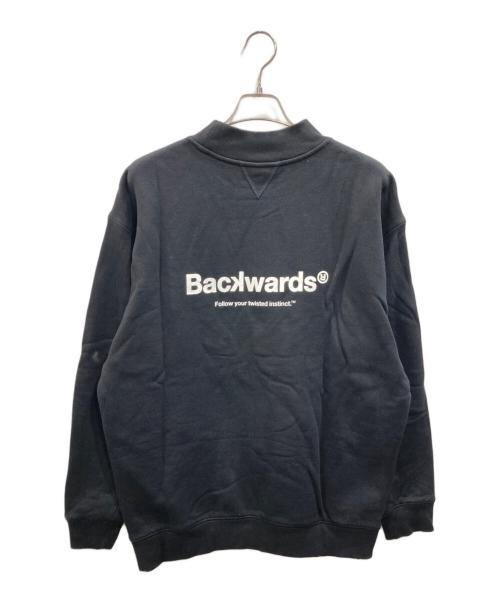 Backwards（バックワーズ）Backwards (バックワーズ) サイドジップスウェット ブラック サイズ:XLの古着・服飾アイテム