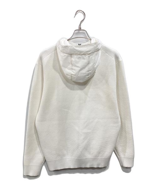 MOCO（モコ）MOCO (モコ) ウーリーポリエステル×Moda core spun フルZIPフーディ ホワイト サイズ:52の古着・服飾アイテム