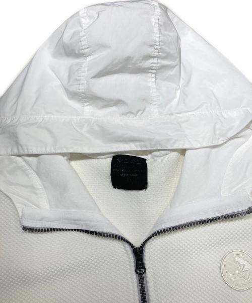MOCO（モコ）MOCO (モコ) ウーリーポリエステル×Moda core spun フルZIPフーディ ホワイト サイズ:52の古着・服飾アイテム