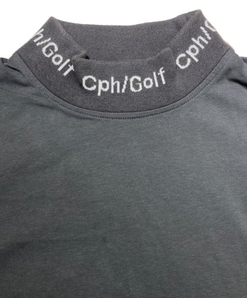 Cph/GOLF CAPTAINS HELM（キャプテンズヘルム ゴルフ）Cph/GOLF CAPTAINS HELM (キャプテンズヘルム ゴルフ) JACQUARD MOCK L/S TEE グレー サイズ:XLの古着・服飾アイテム
