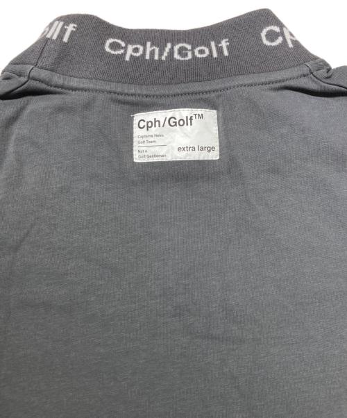 Cph/GOLF CAPTAINS HELM（キャプテンズヘルム ゴルフ）Cph/GOLF CAPTAINS HELM (キャプテンズヘルム ゴルフ) JACQUARD MOCK L/S TEE グレー サイズ:XLの古着・服飾アイテム
