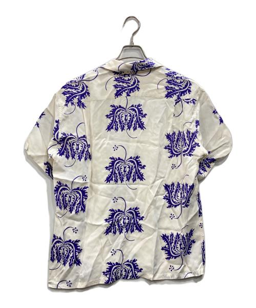 Sun Surf（サンサーフ）Sun Surf (サンサーフ) RAYON HAWAIIAN SHIRT “CORAL HIBISCUS” ホワイト×パープル サイズ:Lの古着・服飾アイテム