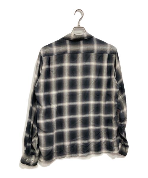 SUGAR CANE（シュガーケーン）SUGAR CANE (シュガーケーン) RAYON OMBRE CHECK OPEN SHIRT グレー サイズ:Mの古着・服飾アイテム