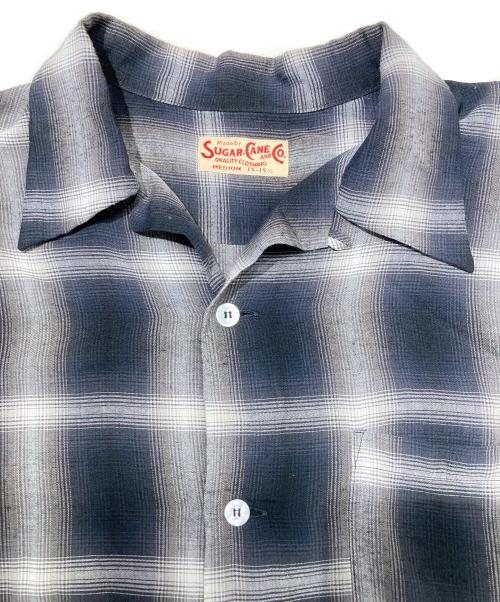 SUGAR CANE（シュガーケーン）SUGAR CANE (シュガーケーン) RAYON OMBRE CHECK OPEN SHIRT グレー サイズ:Mの古着・服飾アイテム