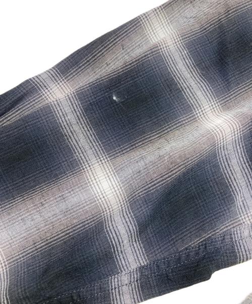 SUGAR CANE（シュガーケーン）SUGAR CANE (シュガーケーン) RAYON OMBRE CHECK OPEN SHIRT グレー サイズ:Mの古着・服飾アイテム