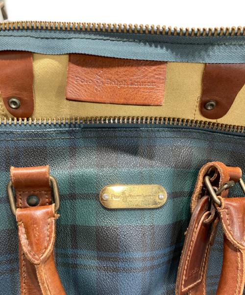 RALPH LAUREN（ラルフローレン）RALPH LAUREN (ラルフローレン) ブラックウォッチ 2WAY ボストンバッグ グリーンの古着・服飾アイテム