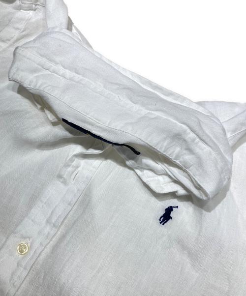 POLO RALPH LAUREN（ポロ・ラルフローレン）POLO RALPH LAUREN (ポロ・ラルフローレン) CLASSIC FIT リネンシャツ ホワイト サイズ:Mの古着・服飾アイテム
