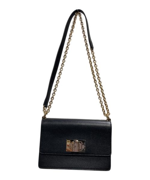 FURLA（フルラ）FURLA (フルラ) チェーンショルダーバッグ ブラックの古着・服飾アイテム