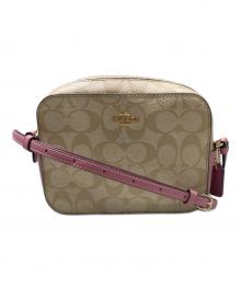 COACH（コーチ）の古着「ミニ カメラ バッグ シグネチャー キャンバス」｜ベージュ