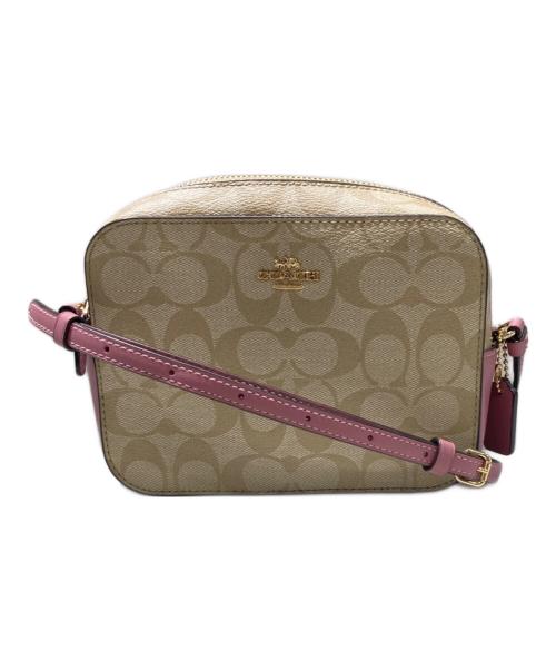 COACH（コーチ）COACH (コーチ) ミニ カメラ バッグ シグネチャー キャンバス ベージュの古着・服飾アイテム