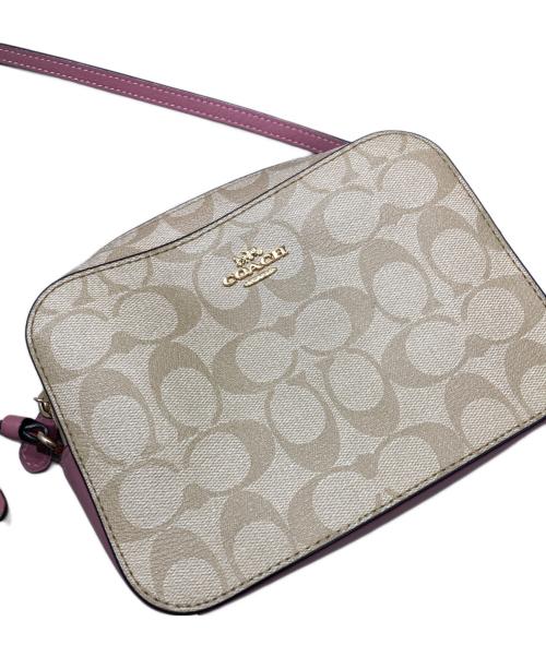 COACH（コーチ）COACH (コーチ) ミニ カメラ バッグ シグネチャー キャンバス ベージュの古着・服飾アイテム