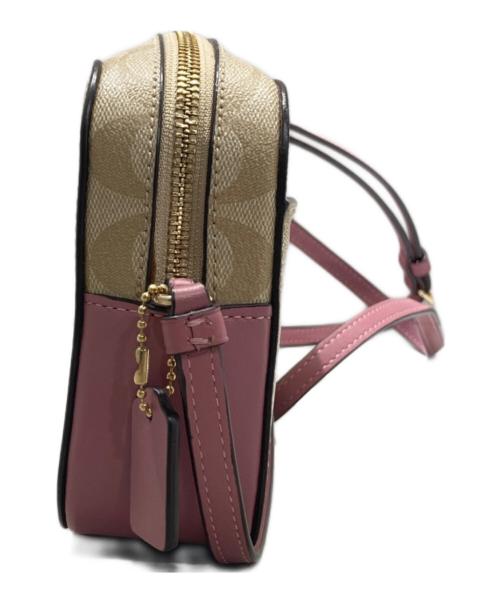 COACH（コーチ）COACH (コーチ) ミニ カメラ バッグ シグネチャー キャンバス ベージュの古着・服飾アイテム