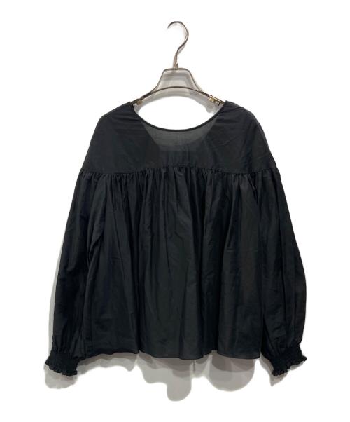 Demi-Luxe Beams（デミルクス ビームス）Demi-Luxe BEAMS (デミルクス ビームス) コットンシルク2wayブラウス ブラック サイズ:Fの古着・服飾アイテム