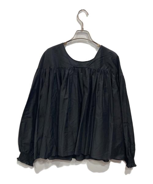 Demi-Luxe Beams（デミルクス ビームス）Demi-Luxe BEAMS (デミルクス ビームス) コットンシルク2wayブラウス ブラック サイズ:Fの古着・服飾アイテム