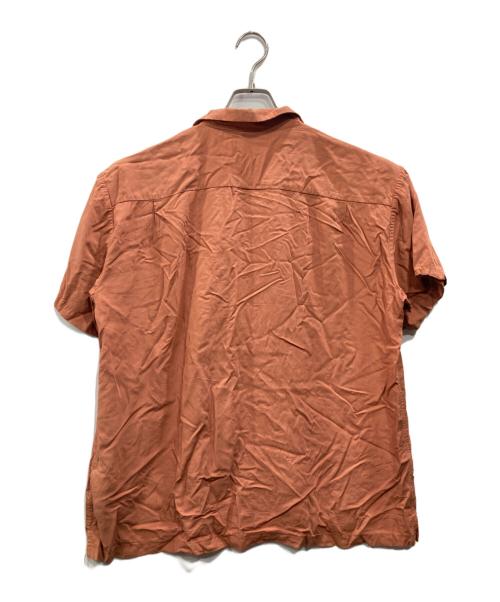 DOUBLE RAINBOUU（ダブルレインボー）DOUBLE RAINBOUU (ダブルレインボー) オープンカラーシャツ ブラウン サイズ:Lの古着・服飾アイテム