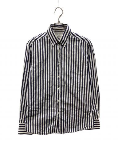 【中古】ブルネロクチネリ Brunello Cucinelli コットンナイロン 細畝コーデュロイ ウエスタンシャツ ネイビー【サイズL】【メンズ】 中古・古着通販】BRUNELLO CUCINELLI (ブルネロクチネリ) コットン