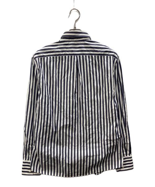 BRUNELLO CUCINELLI（ブルネロクチネリ）BRUNELLO CUCINELLI (ブルネロクチネリ) コットン ストライプシャツ ネイビー サイズ:Lの古着・服飾アイテム