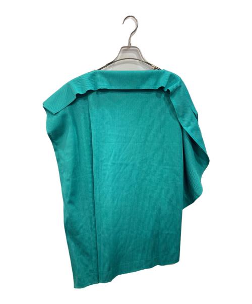PLEATS PLEASE（プリーツプリーズ）PLEATS PLEASE (プリーツプリーズ) 26SS A-POC SLICE 丸首半袖チュニック グリーン サイズ:表記なし 未使用品の古着・服飾アイテム