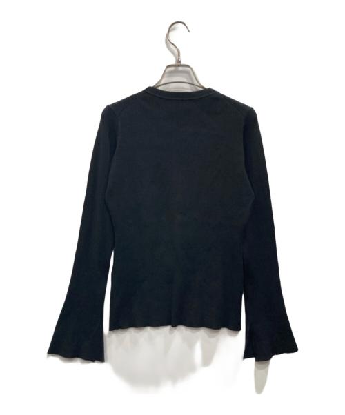 Adam et Rope（アダム エ ロペ）Adam et Rope (アダム エ ロペ) エコベロVネックカーディガン ブラック サイズ:Fの古着・服飾アイテム