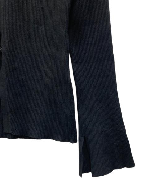 Adam et Rope（アダム エ ロペ）Adam et Rope (アダム エ ロペ) エコベロVネックカーディガン ブラック サイズ:Fの古着・服飾アイテム