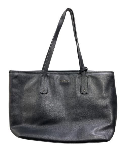 FURLA（フルラ）FURLA (フルラ) レザートートバッグ ブラックの古着・服飾アイテム