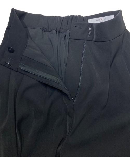HER LIP TO（ハーリップトゥ）HER LIP TO (ハーリップトゥ) SoHo Wide-Leg Pants ブラック サイズ:XSの古着・服飾アイテム