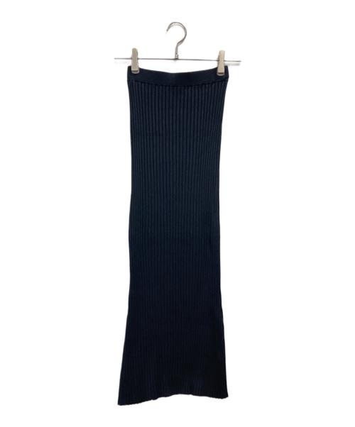 Whim Gazette（ウィムガゼット）Whim Gazette (ウィムガゼット) ニットフィットスカート ブラック サイズ:36の古着・服飾アイテム