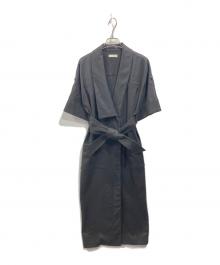 L'Or（ロル）の古着「laubeblanc Wide collar coat dress」｜ブラック