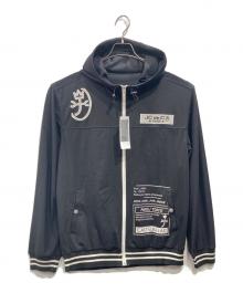 CASTELBAJAC（カステルバジャック）の古着「メッシュストレッチ ブルゾン」｜ブラック