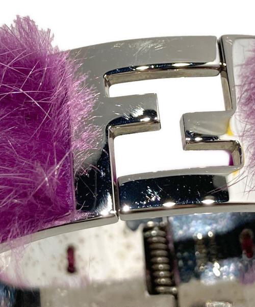 FENDI（フェンディ）FENDI (フェンディ) FF ファーバングル(エフエフ　ファーバングル） パープルの古着・服飾アイテム