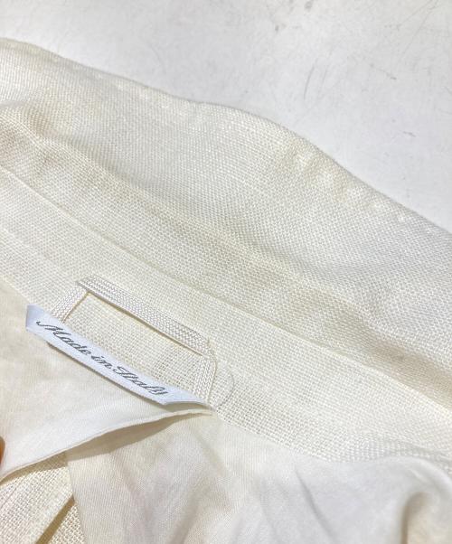 MaxMara（マックスマーラ）MaxMara (マックスマーラ) pure lino ピークドラペル リネンジャケット アイボリー サイズ:38の古着・服飾アイテム