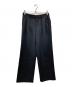 INTERIM（インテリム）の古着「PURE BLACK WOOL 2-TUCK STRAIGHT SLACKS」｜ブラック