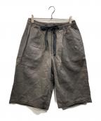 SUS-SOUSシュス）の古着「Wide Shorts(cotton linen twill hard finish)」｜グレー