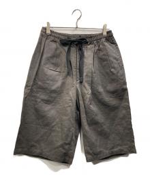 SUS-SOUS（シュス）の古着「Wide Shorts(cotton linen twill hard finish)」｜グレー