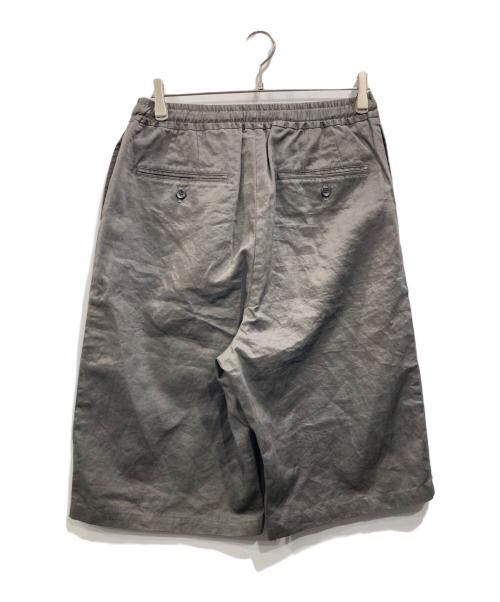 SUS-SOUS（シュス）SUS-SOUS (シュス) Wide Shorts(cotton linen twill hard finish) グレー サイズ:SIZE 7の古着・服飾アイテム